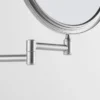 Venice Brushed Nickel 5x Magnifying Cosmetic Mirror With Square Wall Plate -Duravit Bathroom Shop vncmsqbn d1