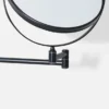 Venice Matt Black 5x Magnifying Cosmetic Mirror With Square Wall Plate 2 Venice Matt Black 5x Magnifying Cosmetic Mirror With Square Wall Plate -Duravit Bathroom Shop vncmsqmb d1