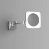 Venice Chrome Square 3x Magnifying LED Cosmetic Mirror -Duravit Bathroom Shop vncmsqu d3