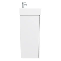 Nova Vanity Sink With Cabinet - 450mm Modern High Gloss White -Duravit Bathroom Shop vtfw450 d5