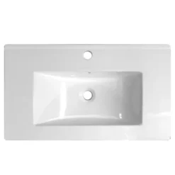 Nova 800mm Vanity Sink With Cabinet - Modern High Gloss White -Duravit Bathroom Shop vtfw800nd3