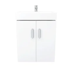 Nova Wall Mounted Vanity - 450mm Gloss White -Duravit Bathroom Shop vtww450 d5