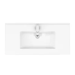 Nova 800mm Wall Hung Vanity Sink With Cabinet - Modern High Gloss White -Duravit Bathroom Shop vtww800 n d1