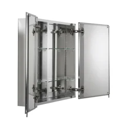 Croydex Newton Double Door Bi-View Mirror Cabinet With FlexiFix