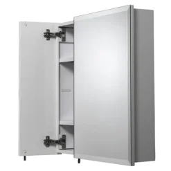Croydex Wellington Double Door Bi-View White Steel Mirror Cabinet With FlexiFix -Duravit Bathroom Shop wc102122 d2