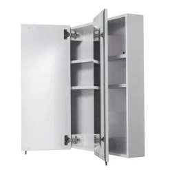Croydex Westbourne Triple Door Tri-View White Steel Mirror Cabinet With FlexiFix -Duravit Bathroom Shop wc102322 d1