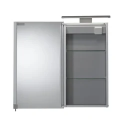 Croydex Jefferson Hang N Lock Single Door Illuminated Mirror Cabinet With Shaver Socket 700 X 400mm -Duravit Bathroom Shop wc147769eai1