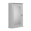 Croydex Malton Wooden Single Door White Bathroom Mirror Cabinet With FlexiFix -Duravit Bathroom Shop wc280122 l
