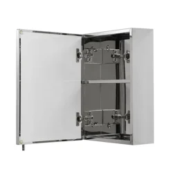 Croydex Avon Single Door Stainless Steel Mirror Cabinet -Duravit Bathroom Shop wc856005 d1