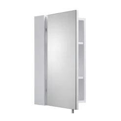 Croydex Dawley White Steel Single Door Mirror Cabinet With FlexiFix