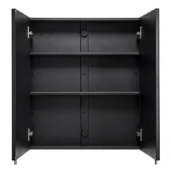 Croydex Dawley Matt Black 600mm Double Door Mirror Cabinet -Duravit Bathroom Shop wc930221 d2