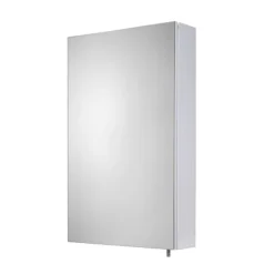 Croydex Finchley Stainless Steel Single Door Mirror Cabinet With FlexiFix -Duravit Bathroom Shop wc940005 d2