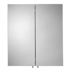 Croydex Finchley Stainless Steel Double Door Mirror Cabinet With FlexiFix -Duravit Bathroom Shop wc940205 d2