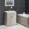 York Traditional Grey Bathroom Basin Unit (620 X 470mm) -Duravit Bathroom Shop y600gryv d3