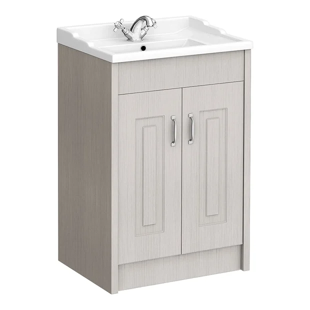 York Traditional Grey Bathroom Basin Unit (620 X 470mm) 4 York Traditional Grey Bathroom Basin Unit (620 X 470mm) - Image 2